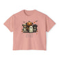 Cute Halloween Cow 'Hey Boo' Comfort Colors 3023CL Shirt, Women's Boxy Tee, Halloween Costume, Fall Outfit, Funny Animal Top, Graphic Tee