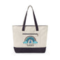 T1D Awareness Rainbow Zippered Canvas Tote