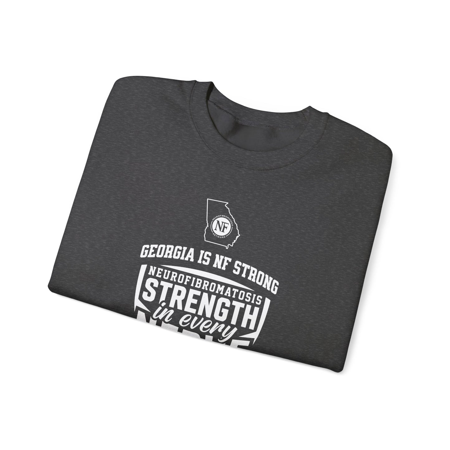 Crewneck Sweatshirt — "Strength in Every Nerve" Georgia Neurofibromatosis Awareness