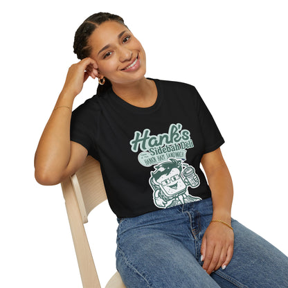 Hank's Sidebah Deli, Karen Read Trial Humor Unisex Softstyle Tee