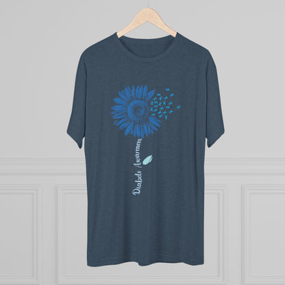 T1D Awareness Sunflower Tee — Front & Back Diabetes Support Shirt