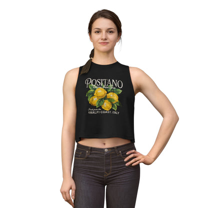 Positano Lemon Crop Top — Amalfi Coast Graphic Tank