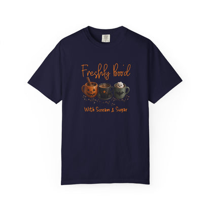 Freshly Brewed Scream & Sugar Coffee Halloween T-Shirt