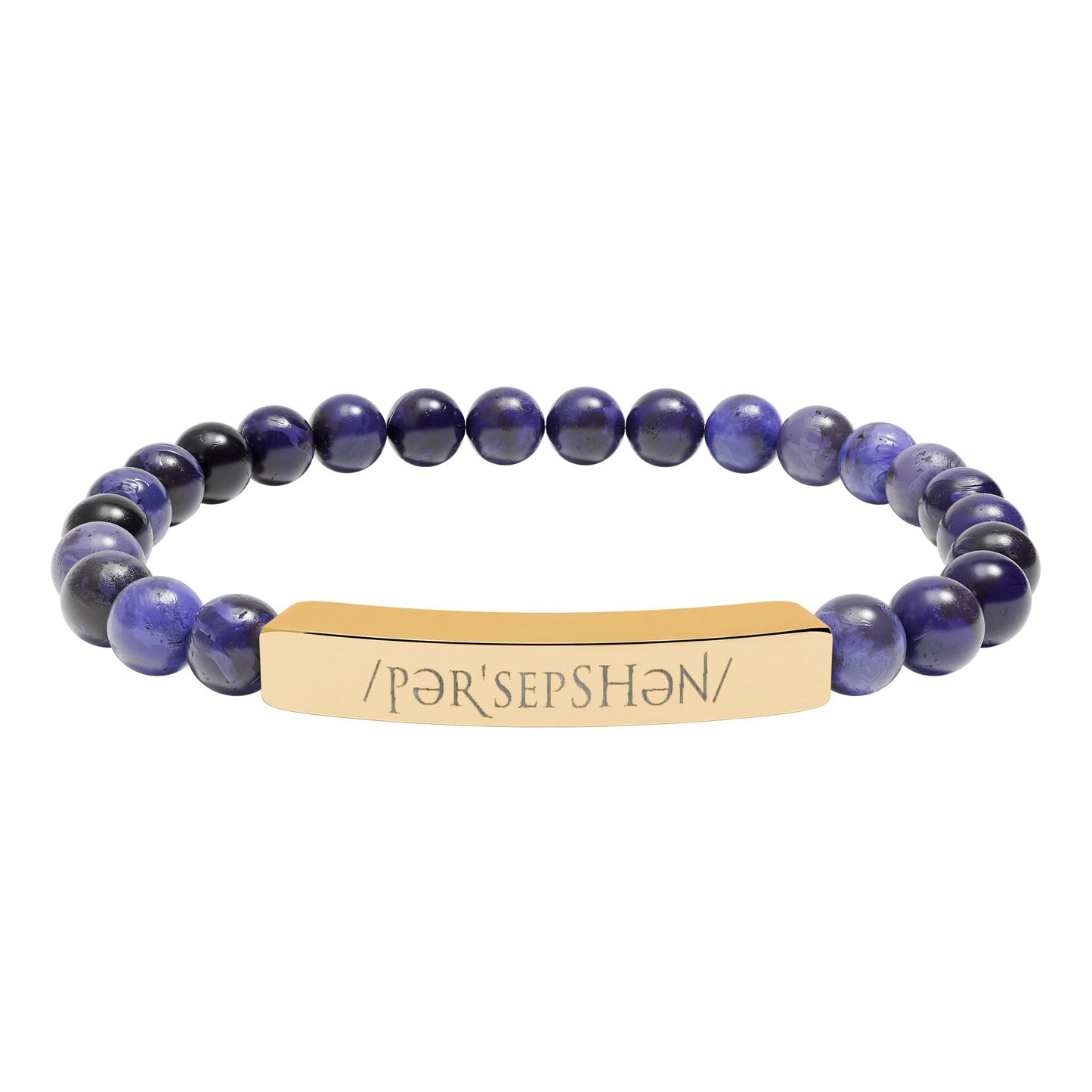 Engraved Natural Stone Bar Bracelet – Perception