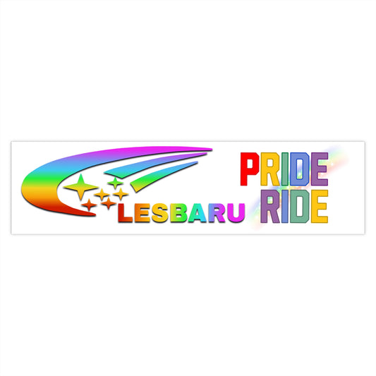 Lesbaru Pride Ride Bumper Sticker