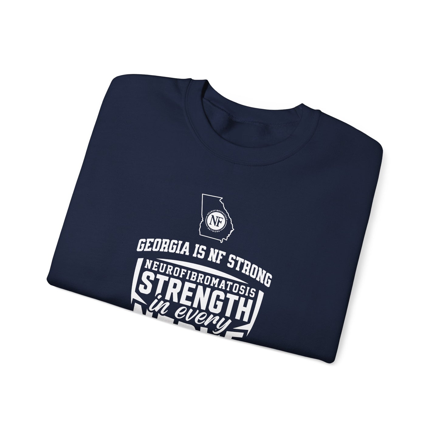 Crewneck Sweatshirt — "Strength in Every Nerve" Georgia Neurofibromatosis Awareness