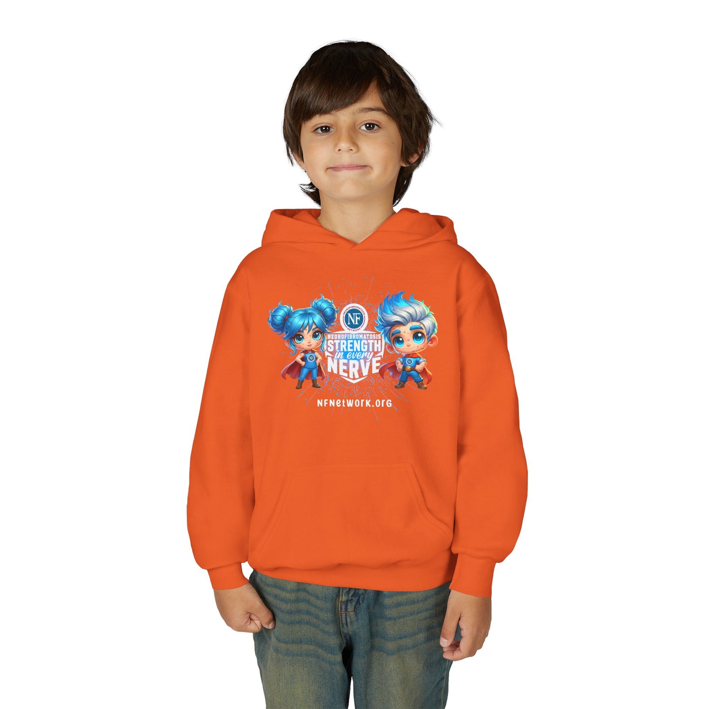NF Superhero Kids Hoodie — "NF Strong: Strength in Every Nerve"