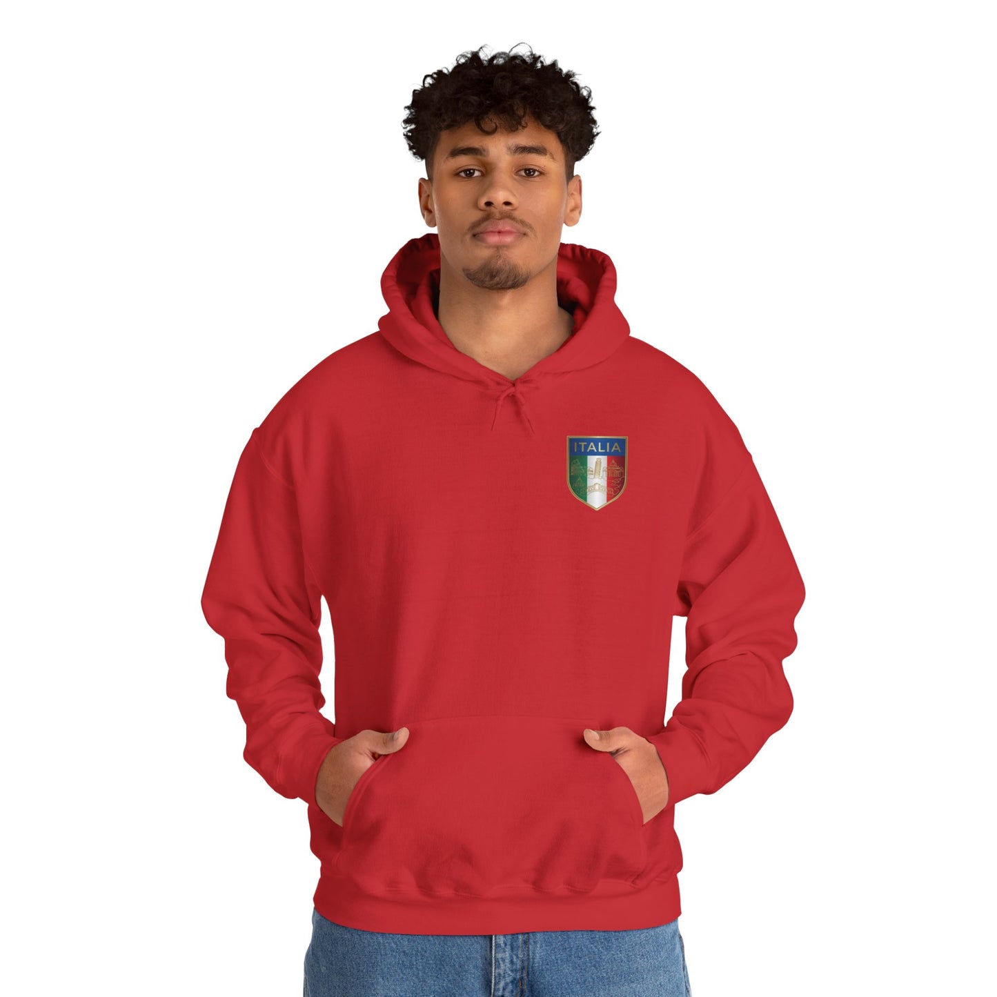 Italian Flag Shield Hoodie Pullover