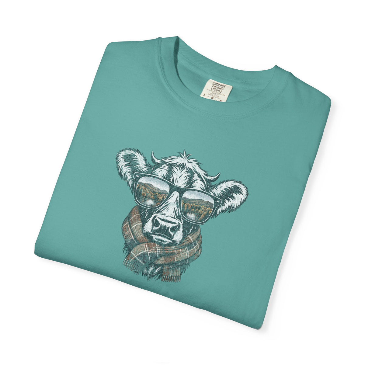 Rustic Fall Cow Cozy Tee