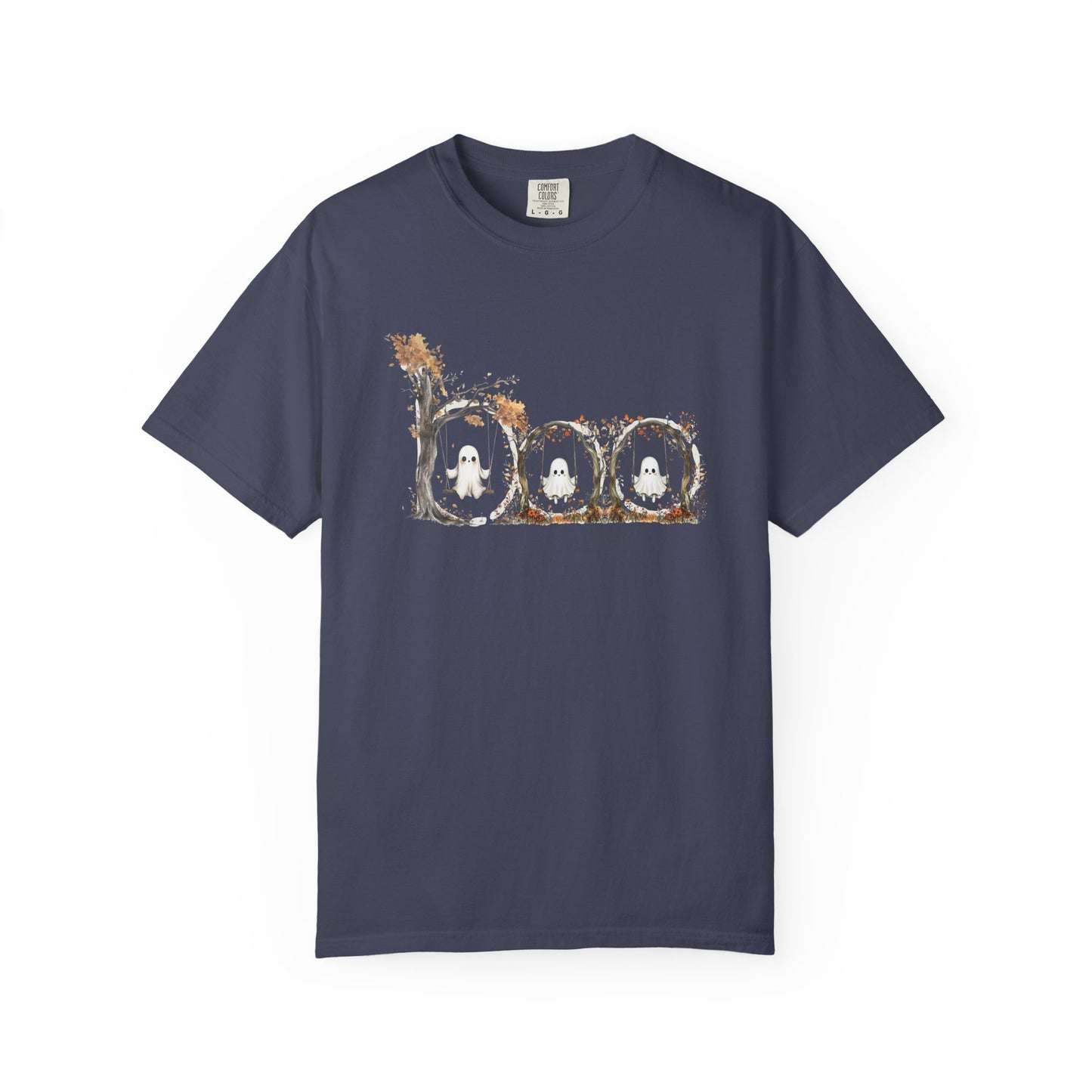 Rustic Unisex Garment-Dyed Boo T-Shirt for Fall