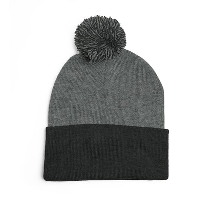 Embroidered Pom-Pom Knit Cap — The Strive Clinic Logo Beanie