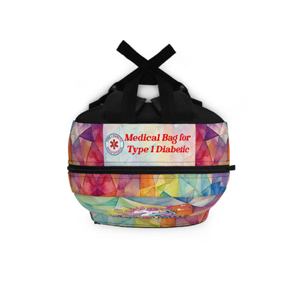 T1D Medical Backpack — Rainbow Unicorn Travel Bag
