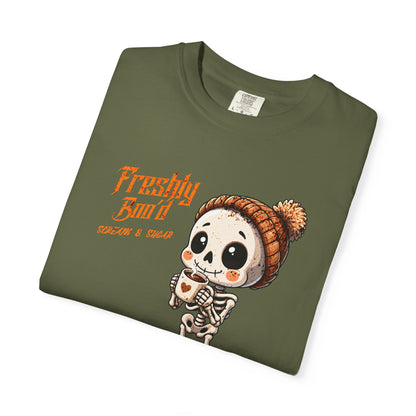 Cute Skeleton “Freshly Boo’d Coffee” Halloween T-Shirt