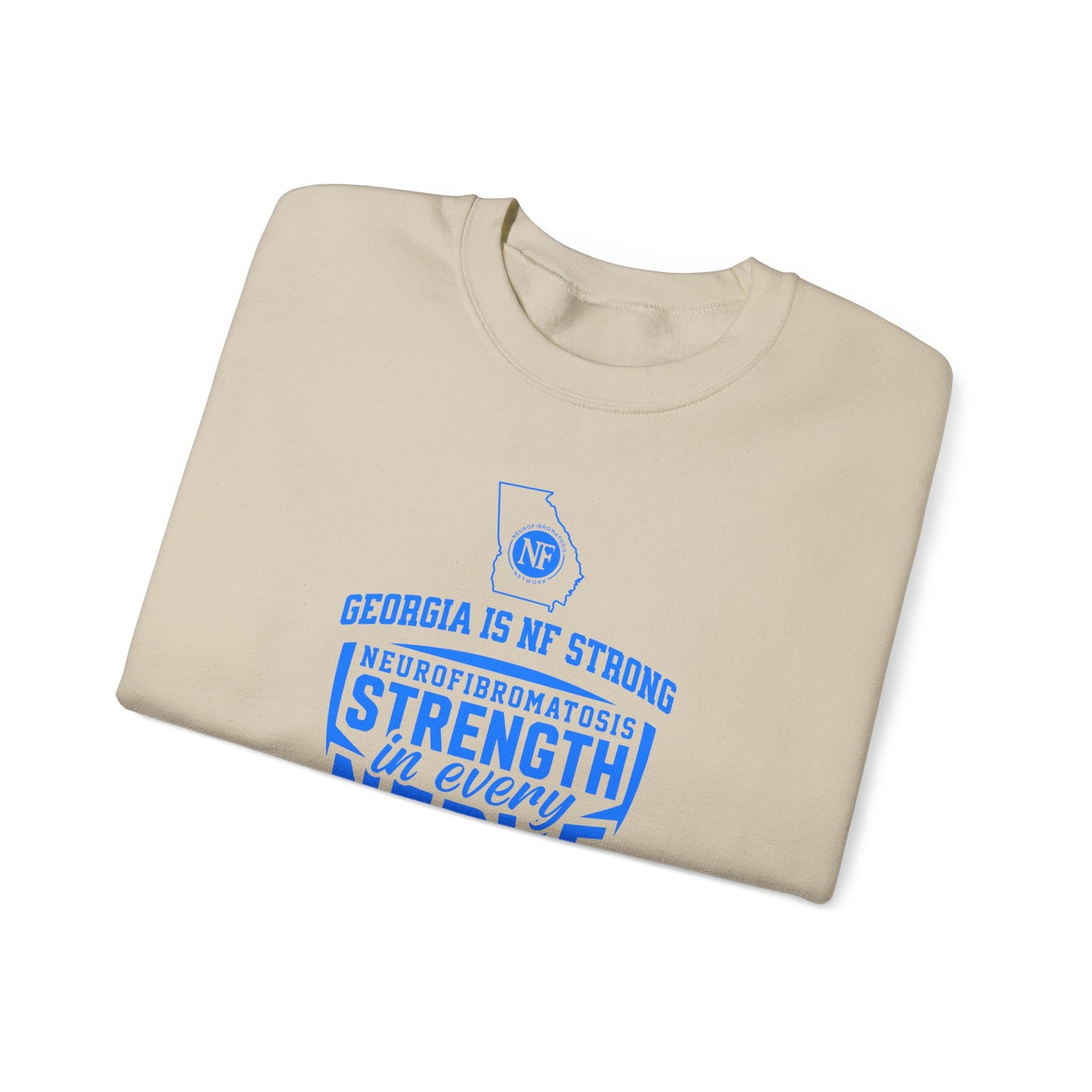 Crewneck Sweatshirt — "Strength in Every Nerve" Georgia Neurofibromatosis Awareness