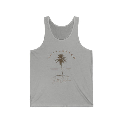 Charleston Palm Tank Top — Vintage Coastal Beach Vacation Tank