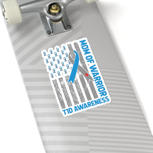 Mom of a T1D Warrior Vinyl Sticker
