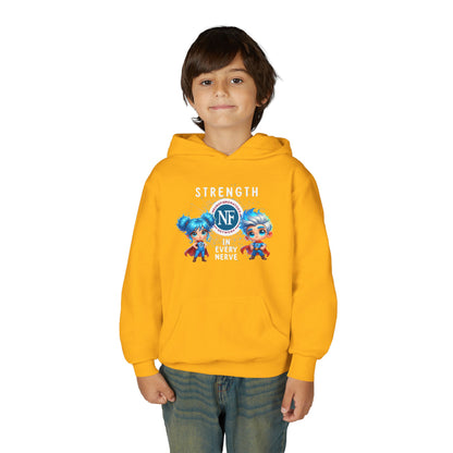 "Strength in Every Nerve" Cartoon Kids Hooded Sweatshirt