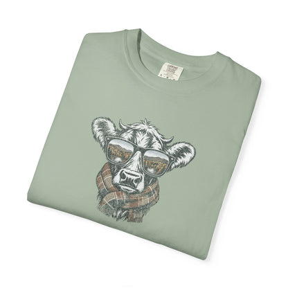 Rustic Fall Cow Cozy Tee