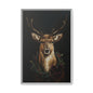 Framed Deer and Wreath Canvas Print