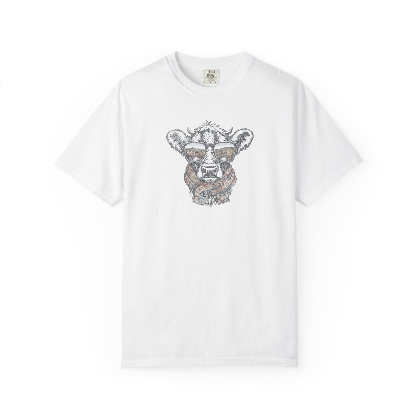 Rustic Fall Cow Cozy Tee