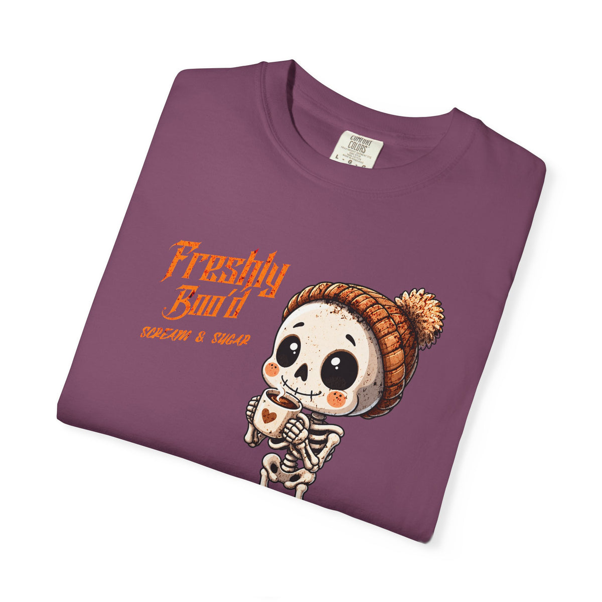Cute Skeleton “Freshly Boo’d Coffee” Halloween T-Shirt