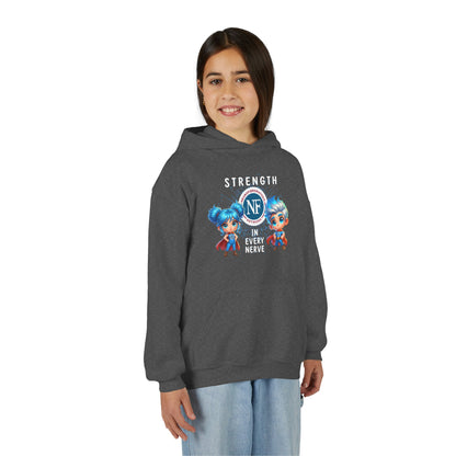 "Strength in Every Nerve" Cartoon Kids Hooded Sweatshirt