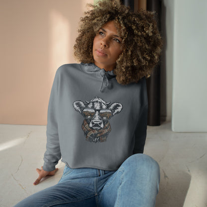 Fall Season Cow Crop Hoodie