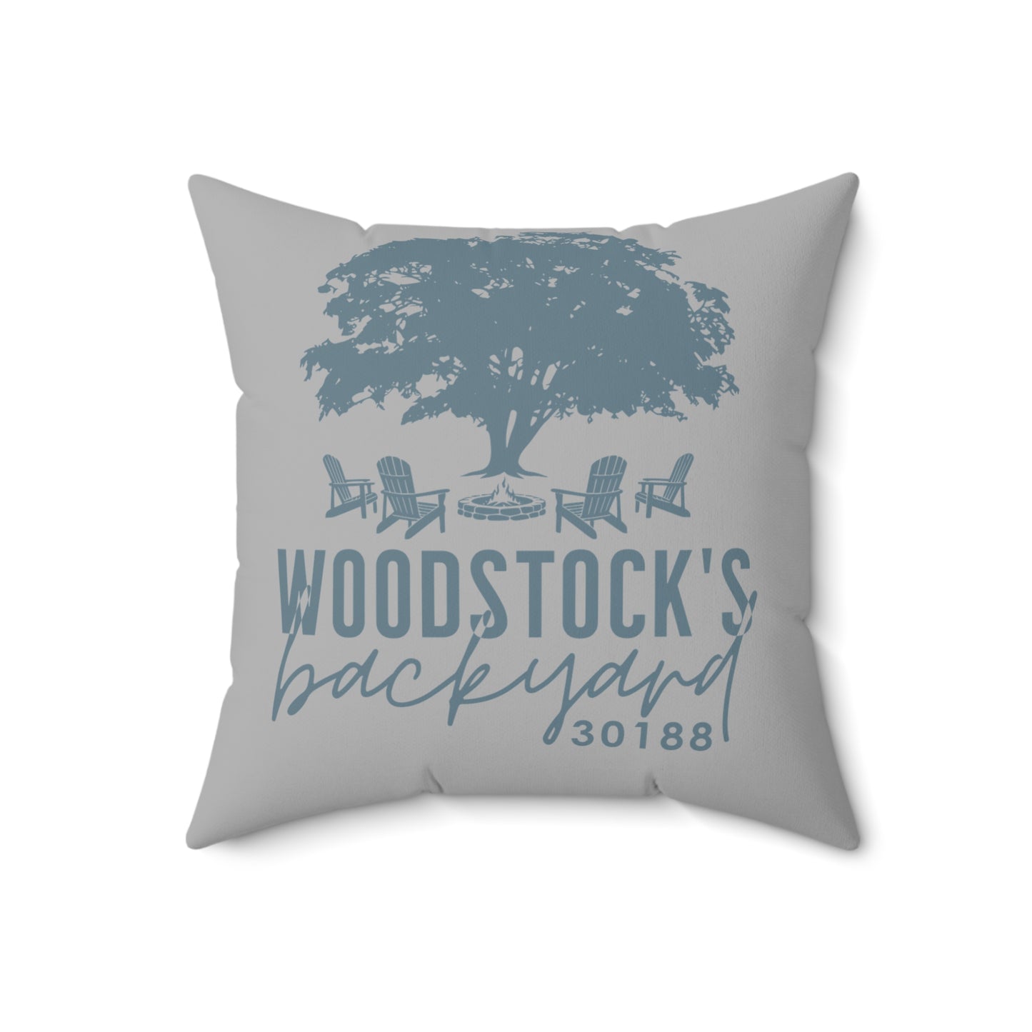 Woodstocks Backyard Throw Pillow - 2 Colors in 1