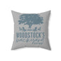 Woodstocks Backyard Throw Pillow - 2 Colors in 1