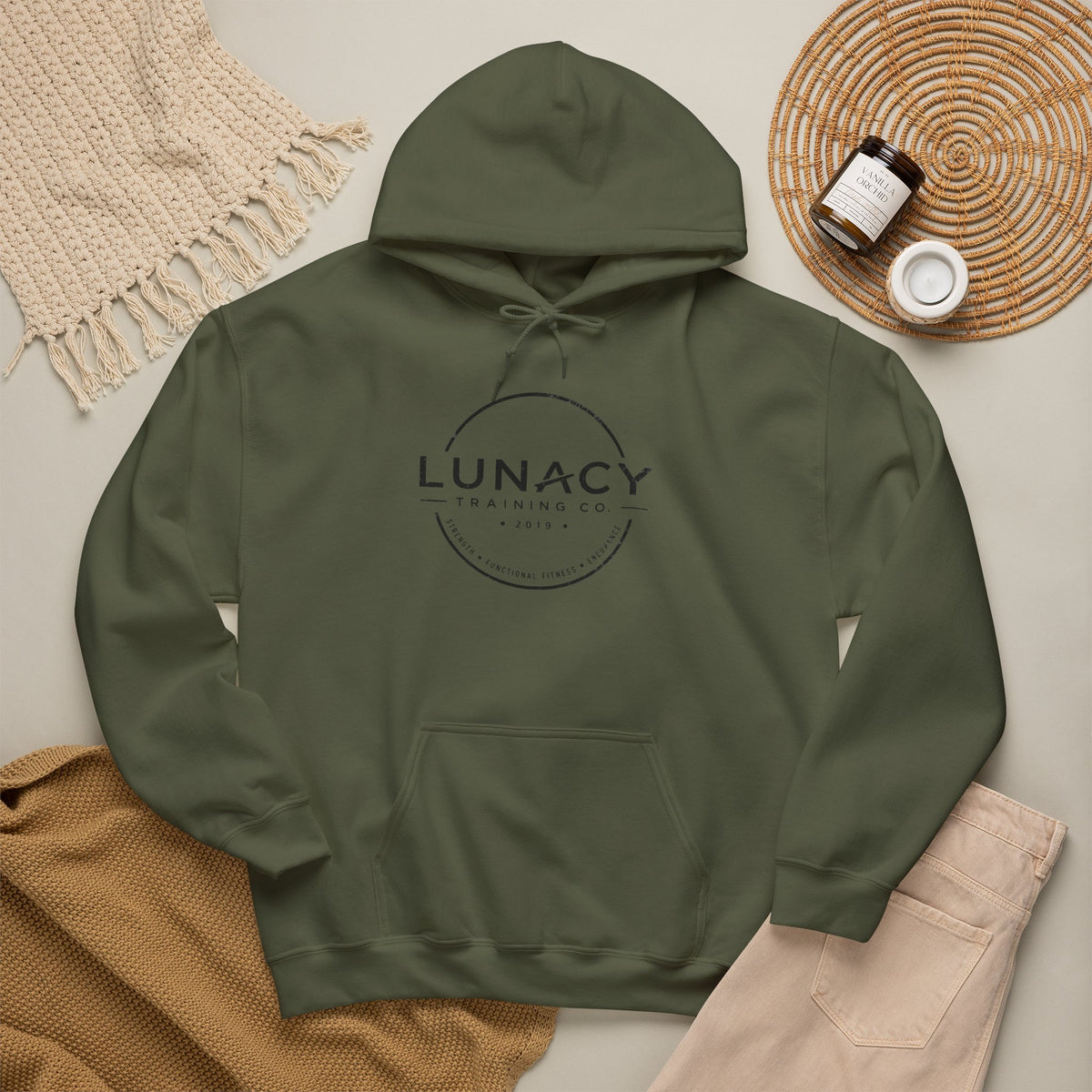 Gildan Hoodie Distressed Circle Logo