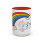Personalized Rainbow Accent Coffee Mug