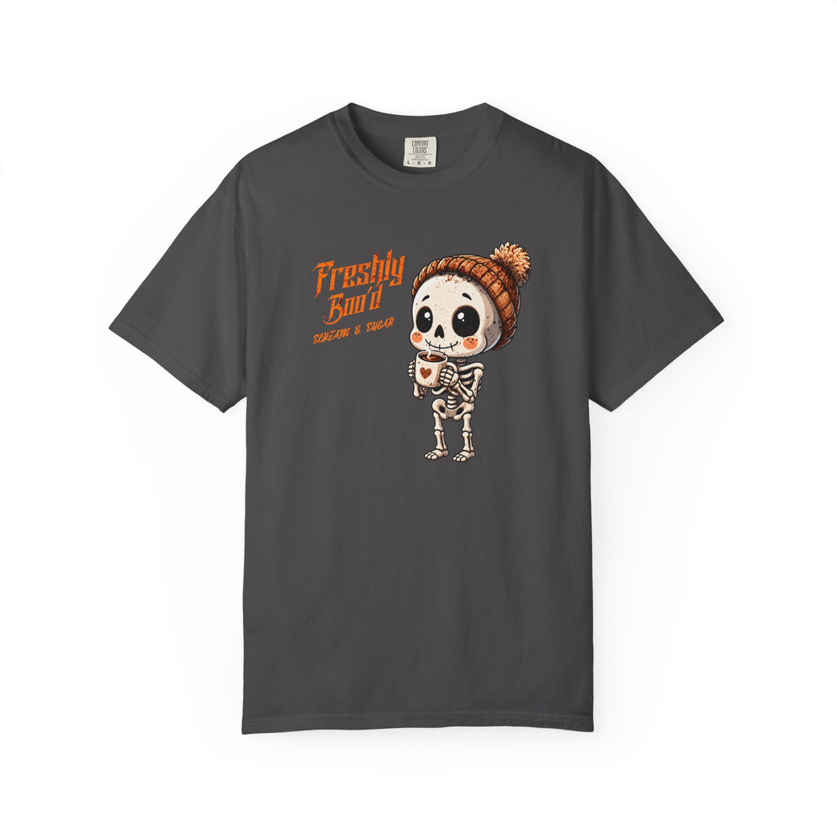 Cute Skeleton “Freshly Boo’d Coffee” Halloween T-Shirt