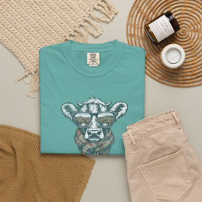 Rustic Fall Cow Cozy Tee