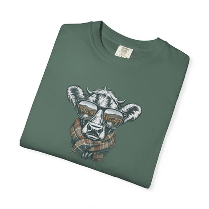 Rustic Fall Cow Cozy Tee