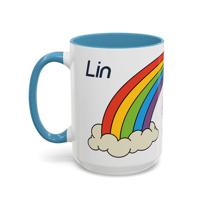 Personalized Rainbow Accent Coffee Mug
