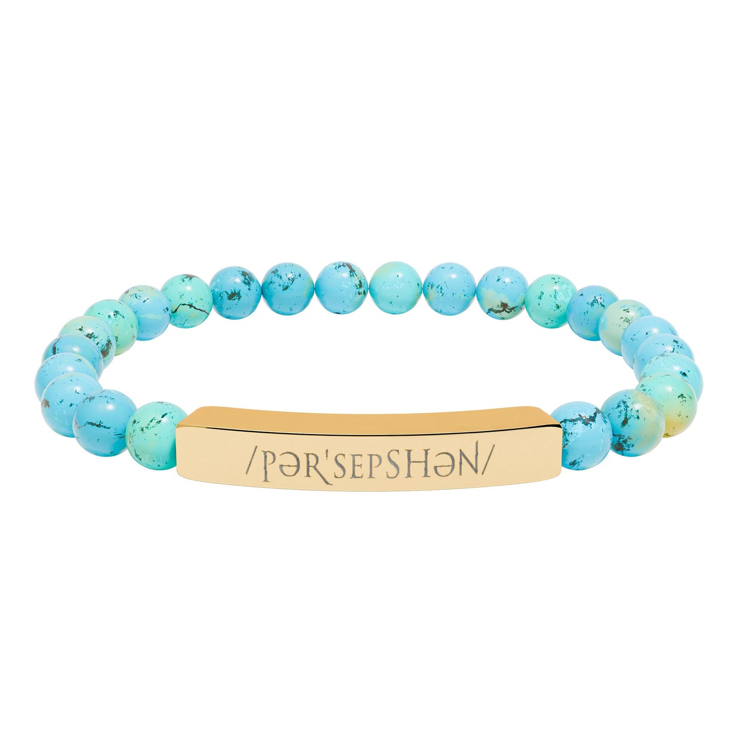 Engraved Natural Stone Bar Bracelet – Perception
