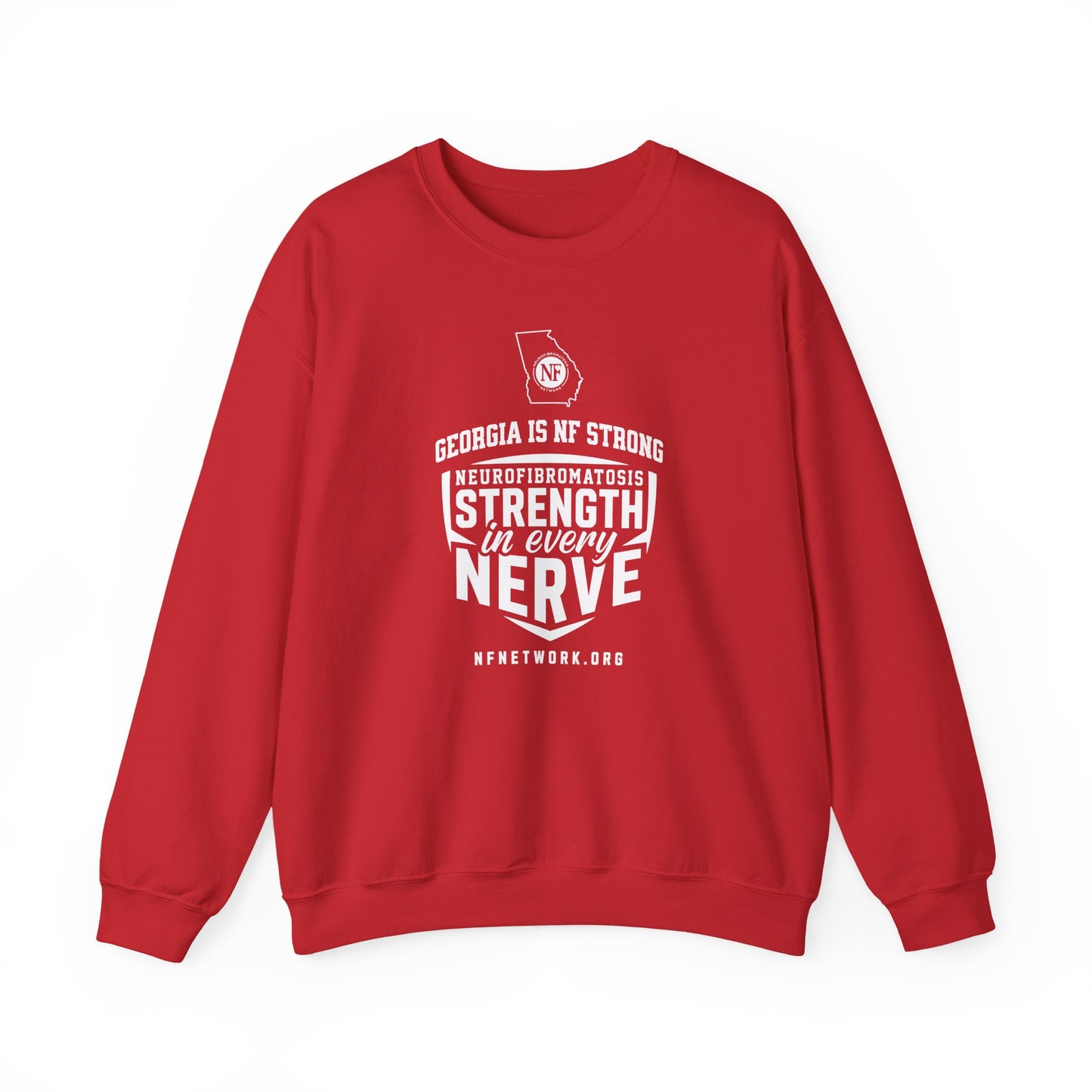 Crewneck Sweatshirt — "Strength in Every Nerve" Georgia Neurofibromatosis Awareness