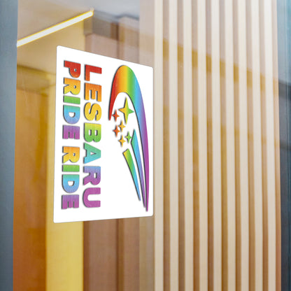 Lesbaru Pride Ride Vinyl Sticker, Subaru Enthusiasts, Outdoor Use, Kiss-Cut Vinyl Decal, Car Decal, Bumper Sticker, Water Resistant