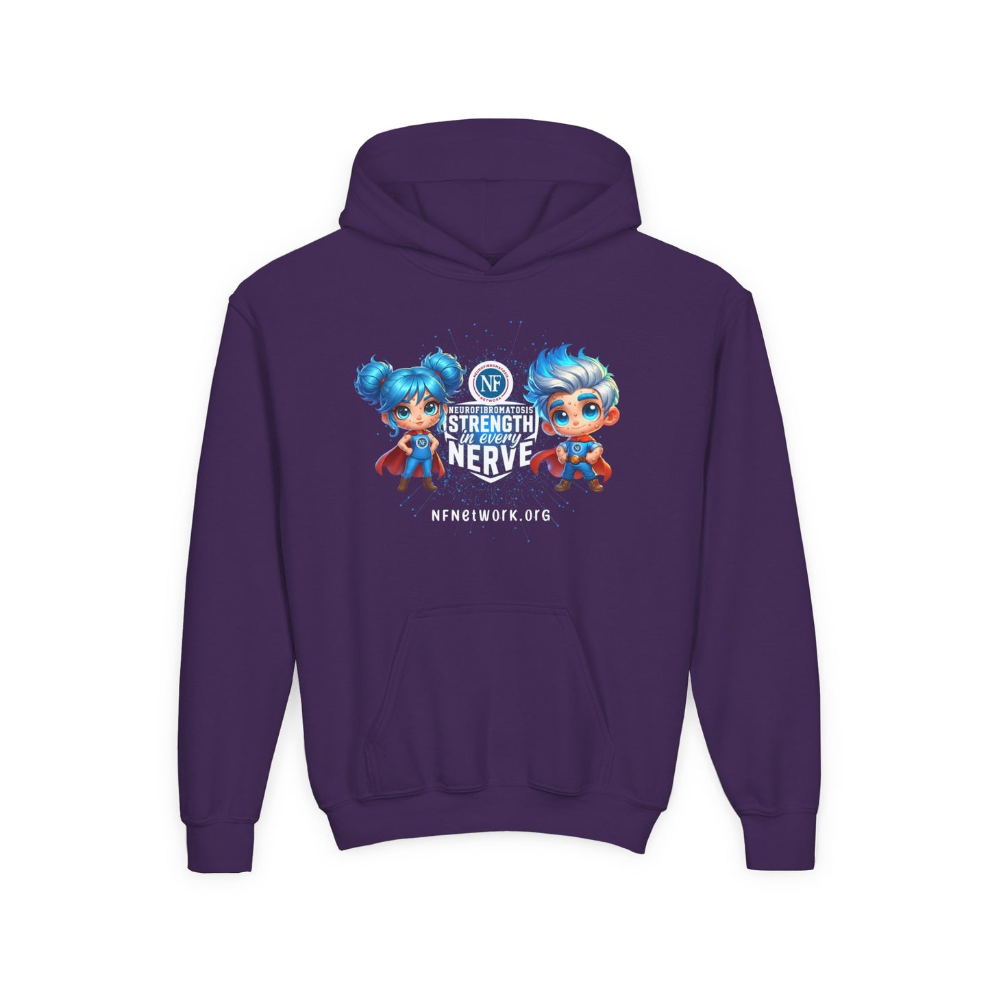 NF Superhero Kids Hoodie — "NF Strong: Strength in Every Nerve"