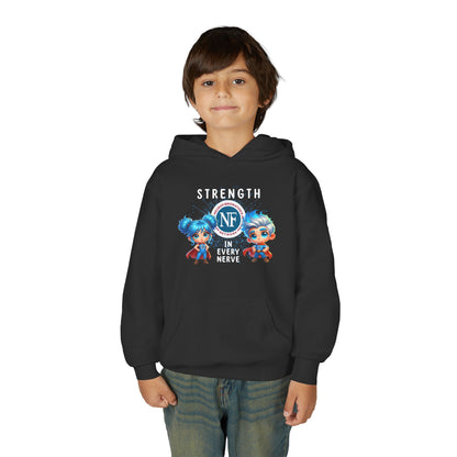 "Strength in Every Nerve" Cartoon Kids Hooded Sweatshirt