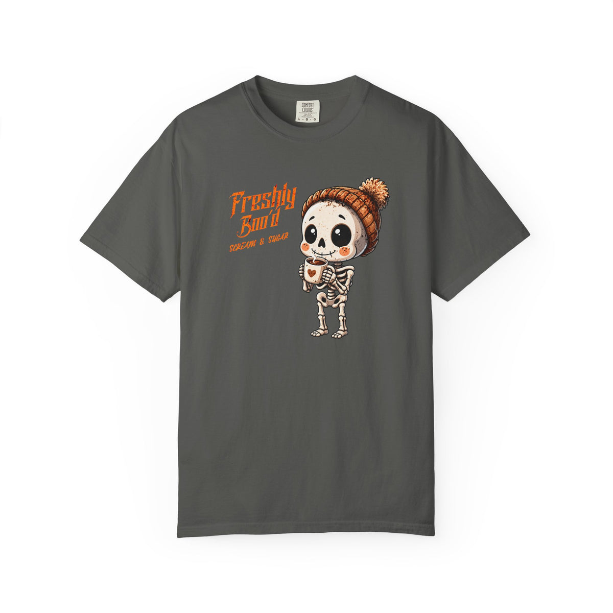 Cute Skeleton “Freshly Boo’d Coffee” Halloween T-Shirt