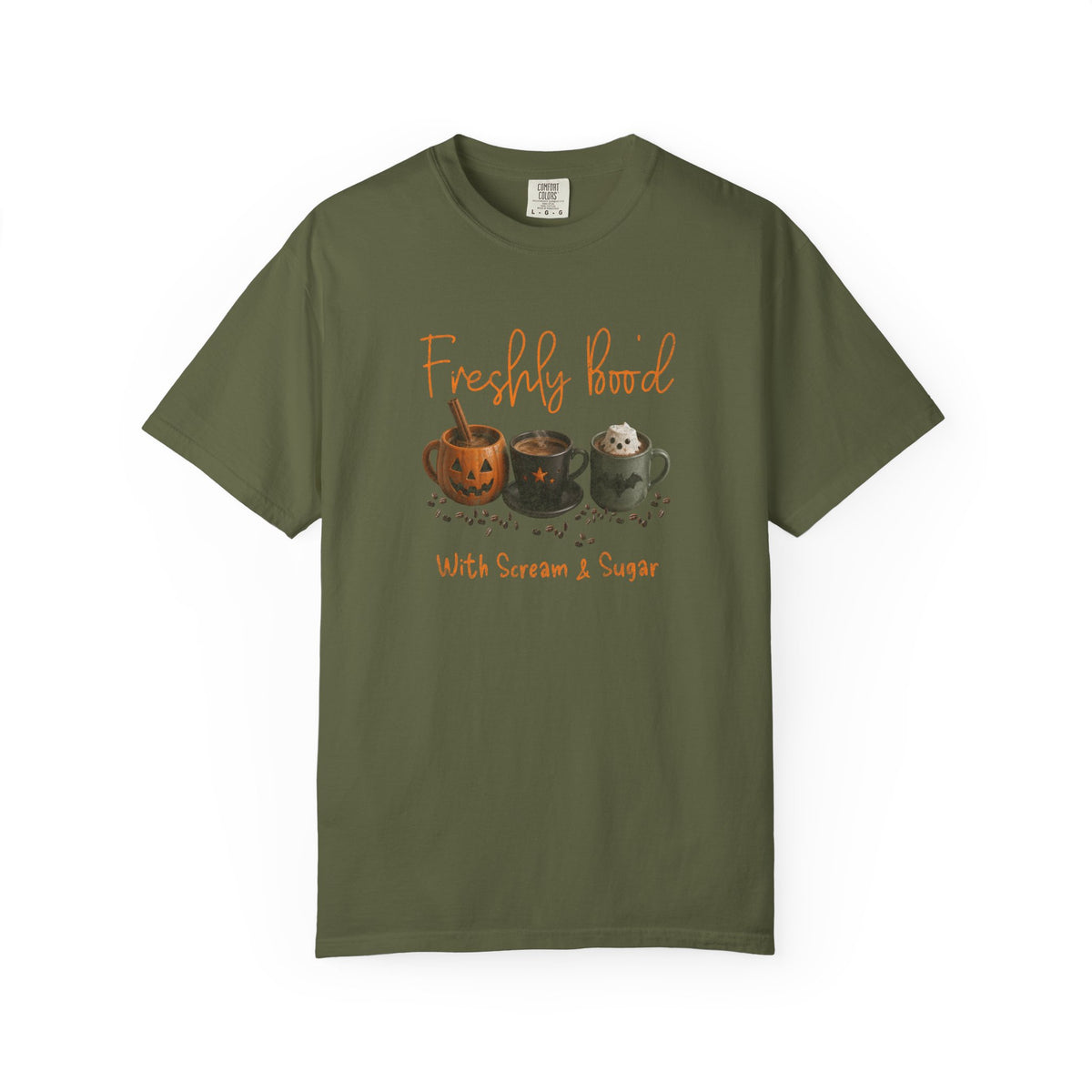 Freshly Brewed Scream & Sugar Coffee Halloween T-Shirt