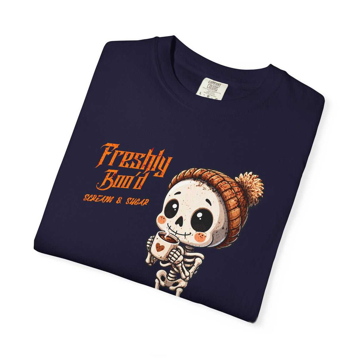 Cute Skeleton “Freshly Boo’d Coffee” Halloween T-Shirt