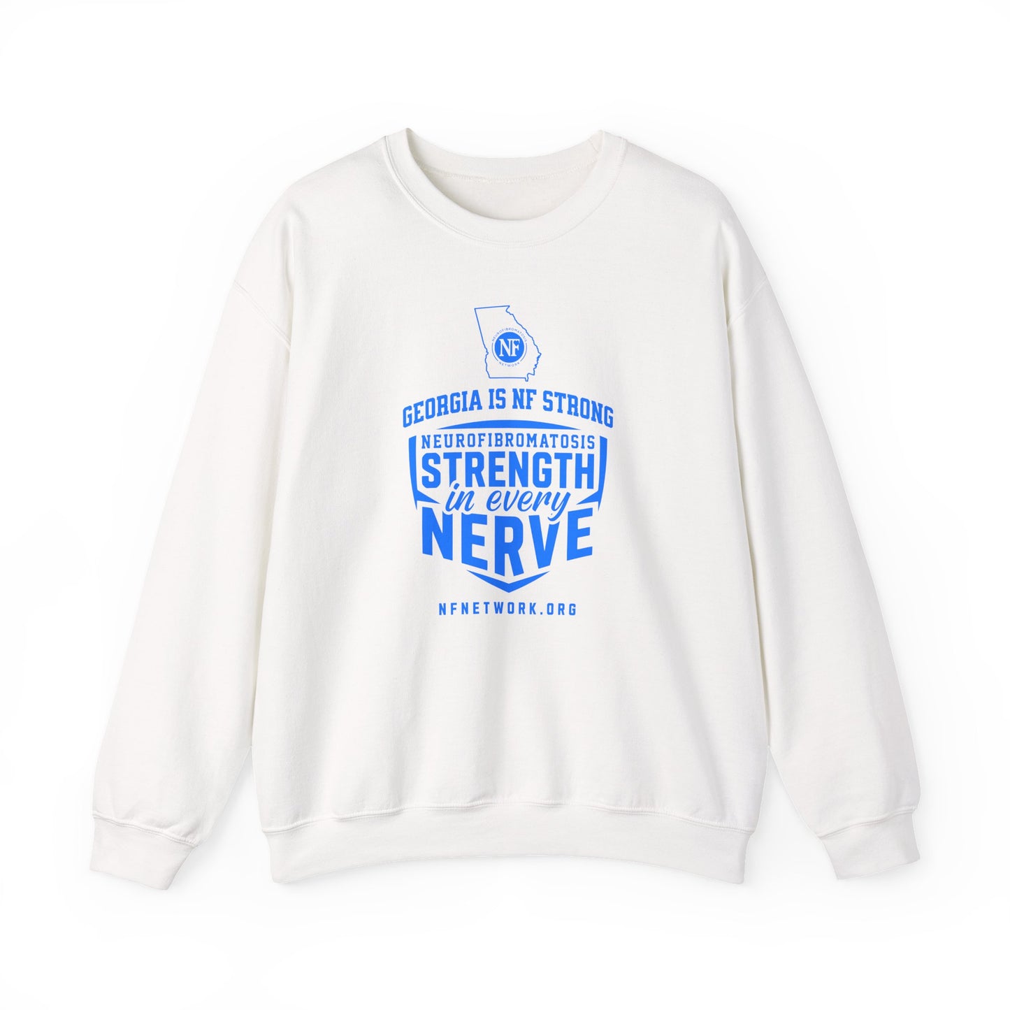 Crewneck Sweatshirt — "Strength in Every Nerve" Georgia Neurofibromatosis Awareness