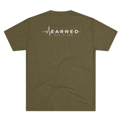 Next Level Military Green with White Front & Back