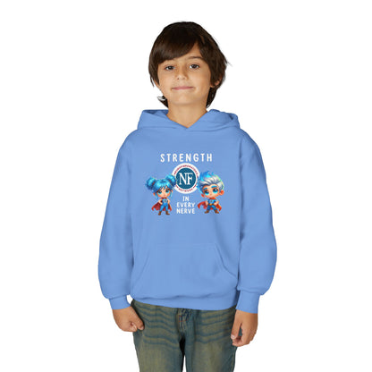 "Strength in Every Nerve" Cartoon Kids Hooded Sweatshirt