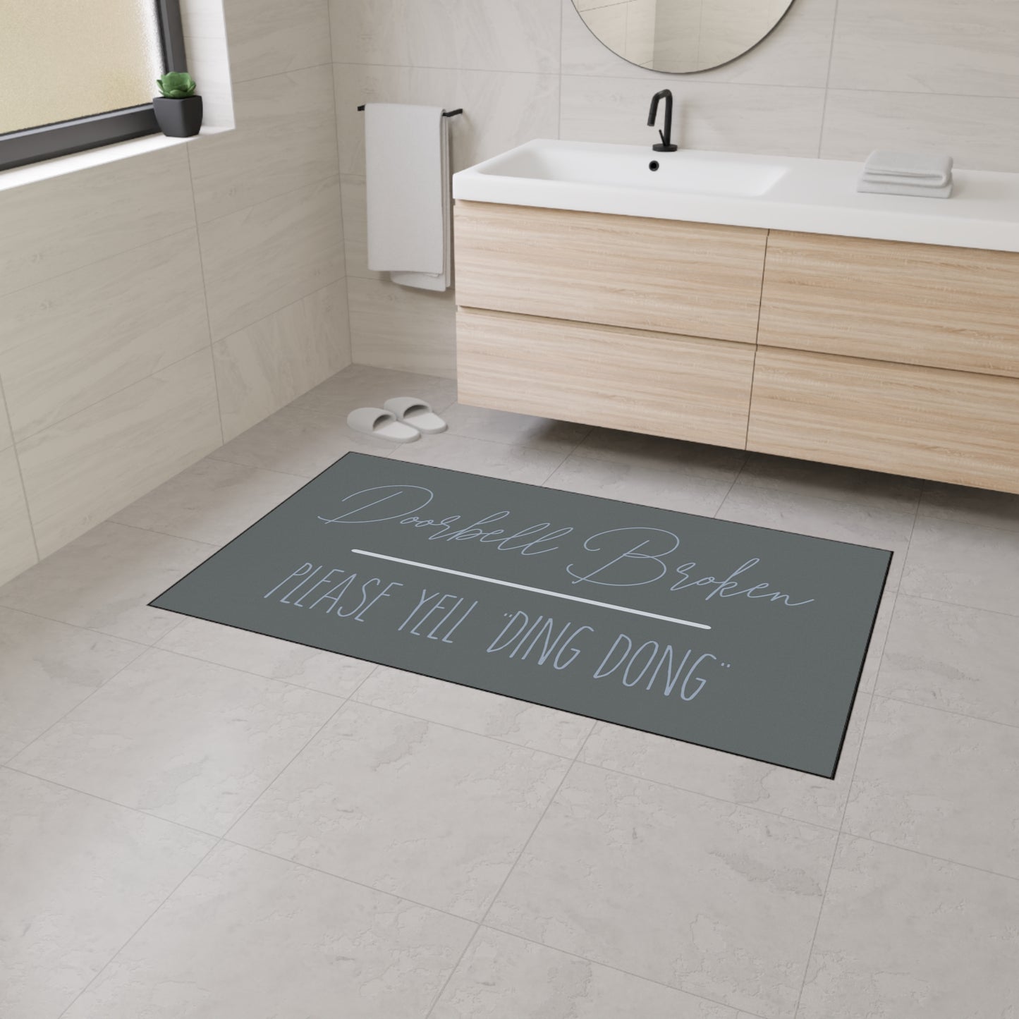 Welcome Mat Yell Ding Dong