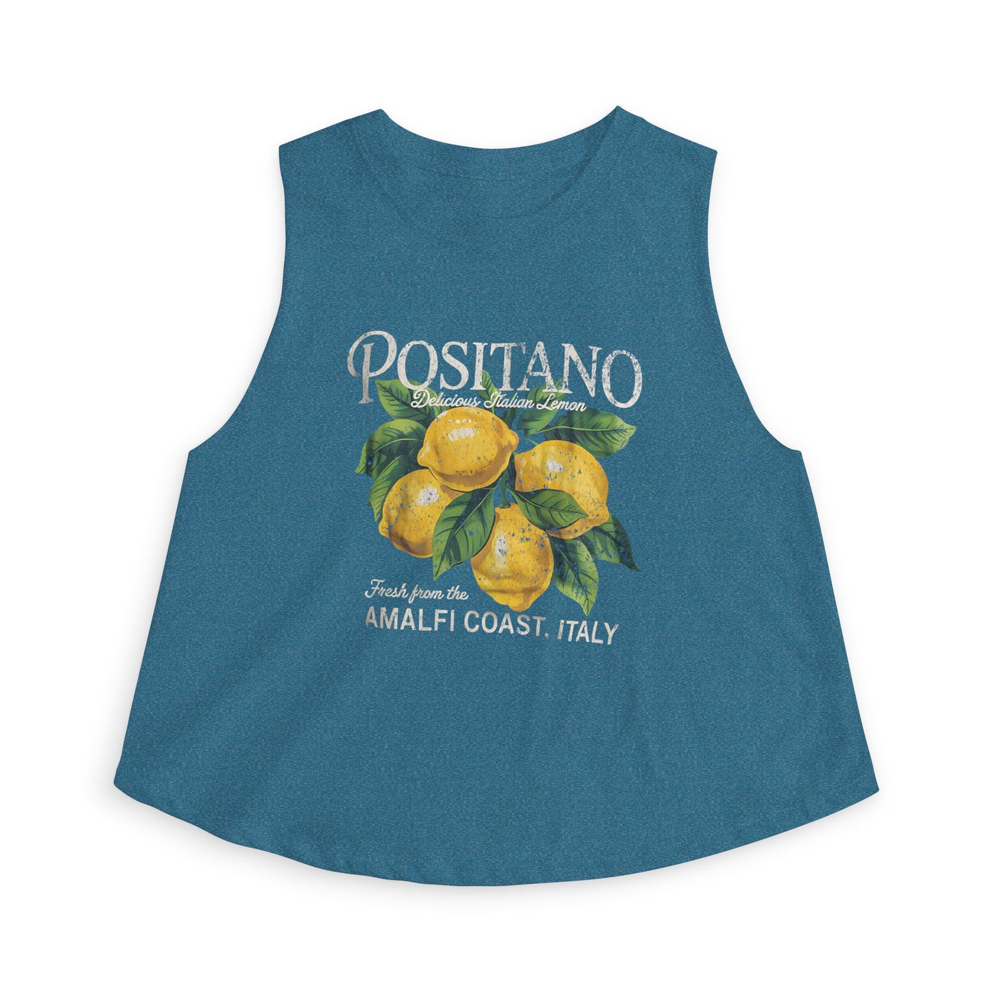 Positano Lemon Crop Top — Amalfi Coast Graphic Tank
