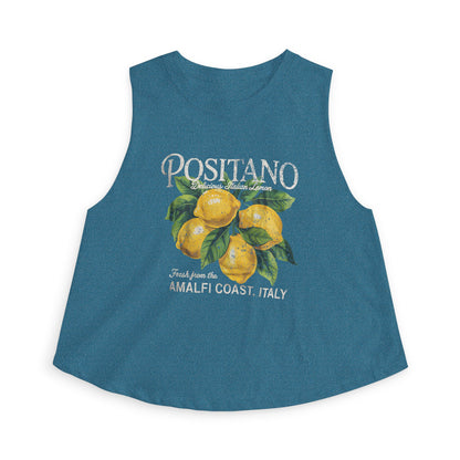 Positano Lemon Crop Top — Amalfi Coast Graphic Tank