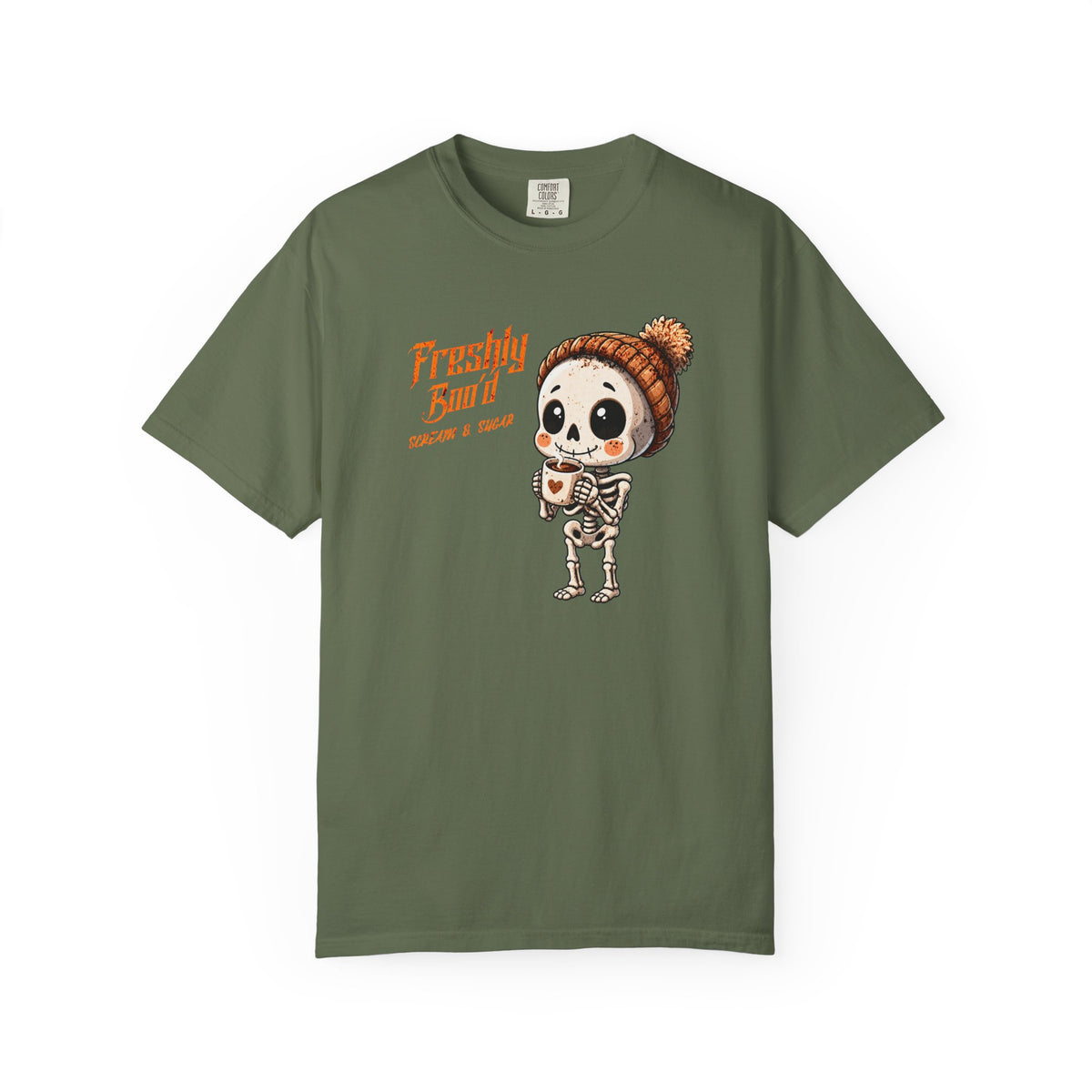 Cute Skeleton “Freshly Boo’d Coffee” Halloween T-Shirt